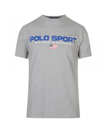 POLO RALPH LAUREN - Sport Logo Cotton T- Shirt - Andover Heather