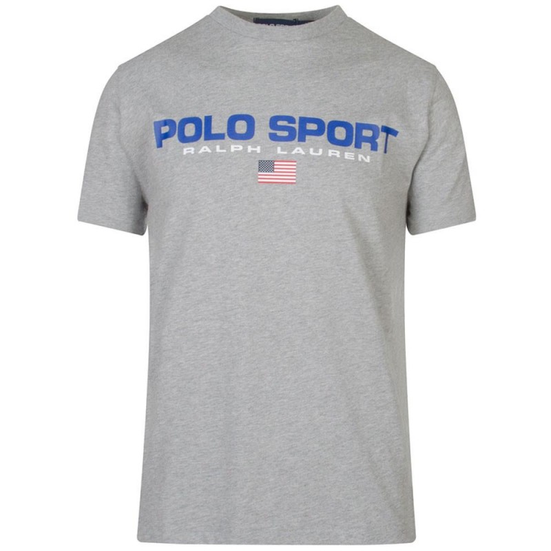 POLO RALPH LAUREN - Sport Logo Cotton T- Shirt - Andover Heather