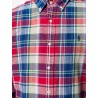 POLO RALPH LAUREN - Camicia in Cotone  Custom Fit - Rosso/Blu
