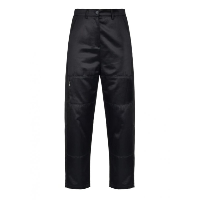 PINKO - KANGA stilr biker trousers in cotton - Black