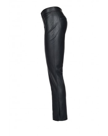 PINKO - TORRONE trousers in imitation leather Black