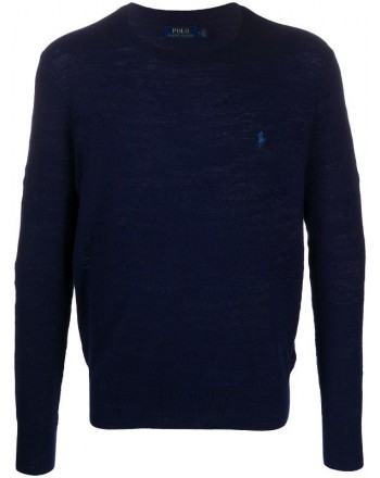 POLO RALPH LAUREN - Rice Seed Logo Cotton Knit - Bright Navy
