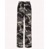 RED VALENTINO - Printed silk trousers - black