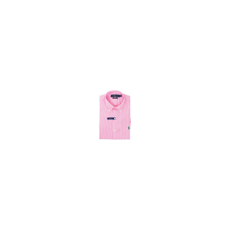POLO RALPH LAUREN - Camicia in Cotone  Slim Fit - Bianco/Rosa