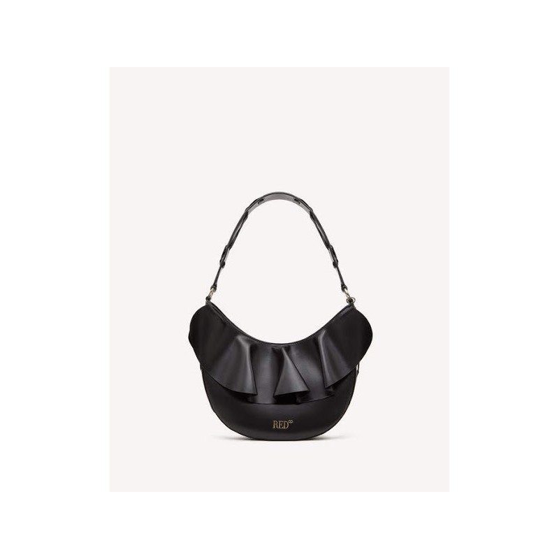 RED VALENTINO ROCK RUFFLES shoulder bag Black [Woman] Elsa Boutique