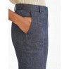 MAX MARA STUDIO - GARA Linen and Cotton Trousers- Blue/White