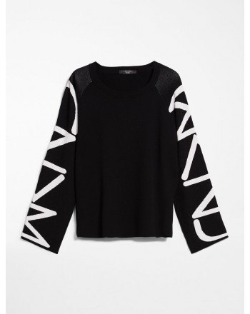 MAX MARA WEEKEND - Viscose yarn sweater - COSMOS - Black