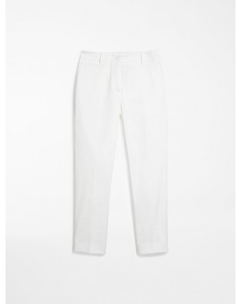 MAX MARA WEEKEND - Cotton gabardine trousers - OSELLA - Off white