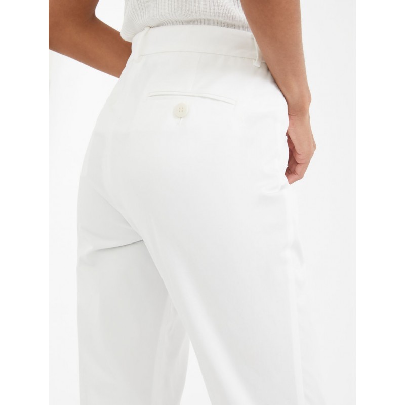 MAX MARA WEEKEND - Cotton gabardine trousers - OSELLA - Off white