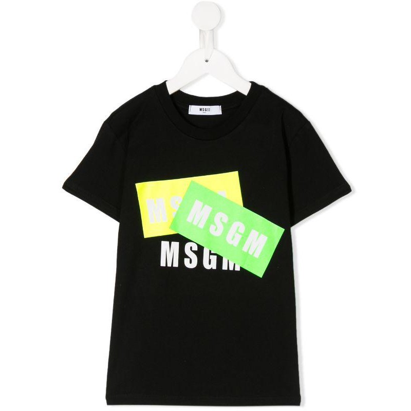 MSGM Baby- Logo Printed T-Shirt- Black