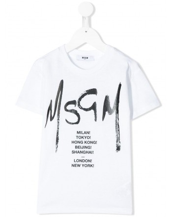MSGM Baby- Printed T-Shirt- White