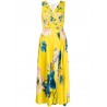 ANTONIO MARRAS- Viscose Dress with Flowers Print- Yellow