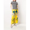 ANTONIO MARRAS- Viscose Trousers with Flowers Print- Yellow