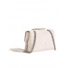 PINKO - Lather Bag with fringes white