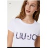 LIU- JO- Animalier Logo T-Shirt - White/Tropical Animalier