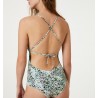 LIU- JO BEACHWEAR  -Backside Crossed Swimsuit - Tropical Animalier