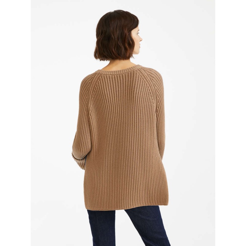 S MAX MARA - Cotton cord sweater - BUGIA - Desert camel