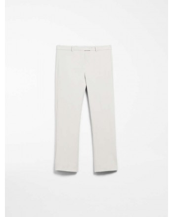 S MAX MARA - Cotton and viscose trousers - COLBERT - Ecrù