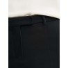 S MAX MARA - Cotton and viscose trousers - COLBERT - Black