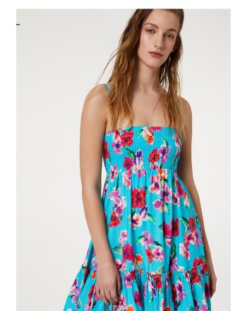 LIU- JO BEACHWEAR  -Viscose Dress - Tropical Flowers