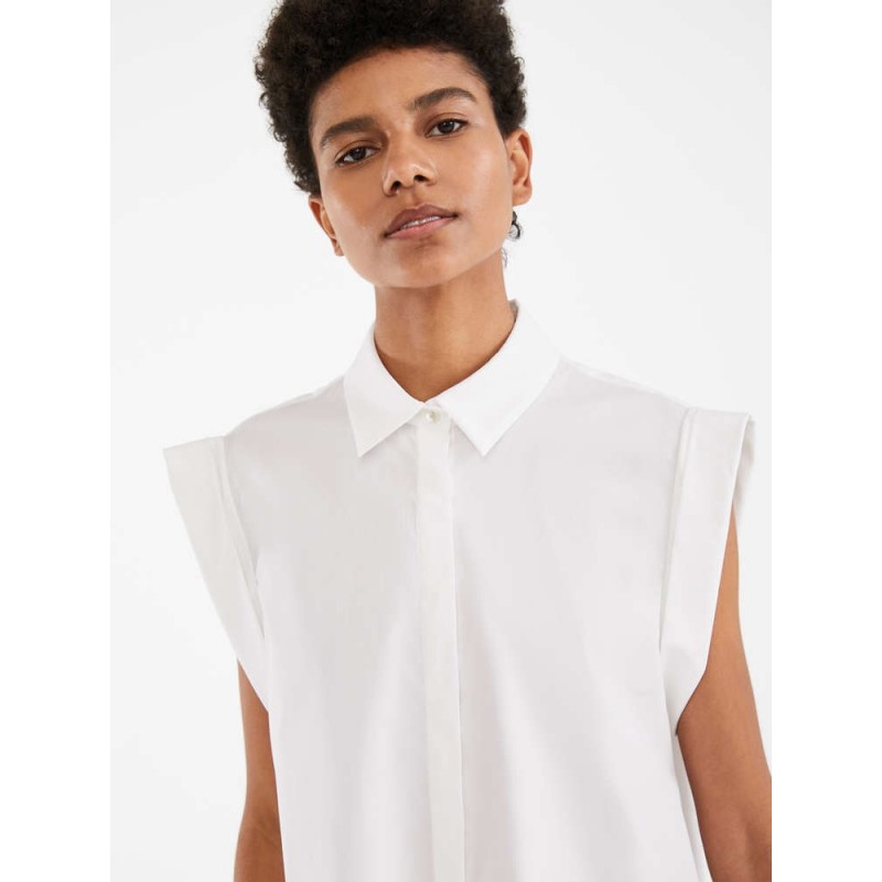 MAX MARA STUDIO - MUSCARI Cotton Popeline Shirt- White