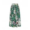 DRIES VAN NOTEN - Floral printed cotton skirt - Green
