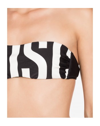 Moschinomare d - BANDEAU TOP LOG BLACK/WHITE