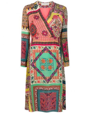 ETRO- GIGLIO Silk Midi Dress- Multicolour