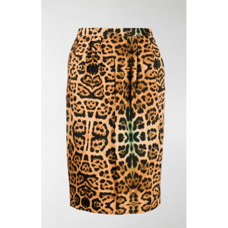 DRIES VAN NOTEN - Leopard print skirt - Spotted
