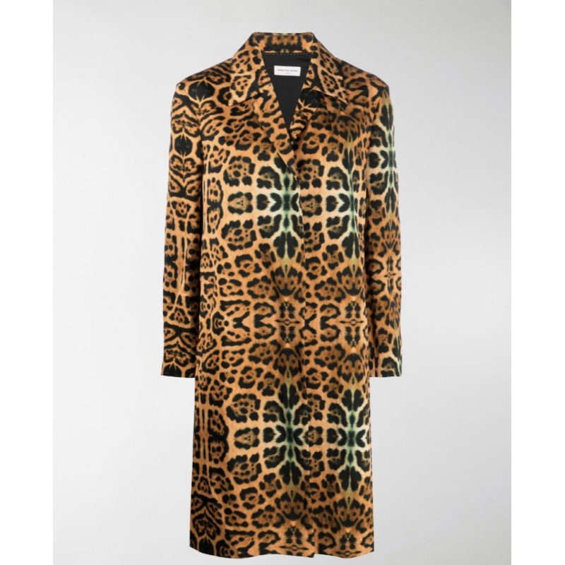 DRIES VAN NOTEN - Leopard print overcoat - Spotted