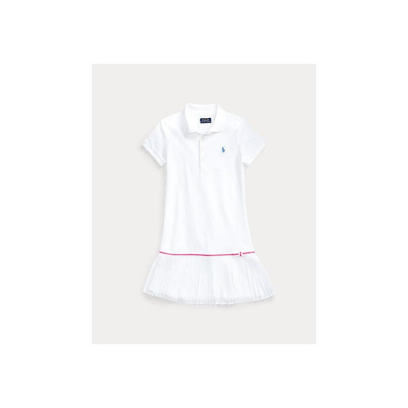 POLO RALPH LAUREN KIDS - Polo half sleeve dress - White
