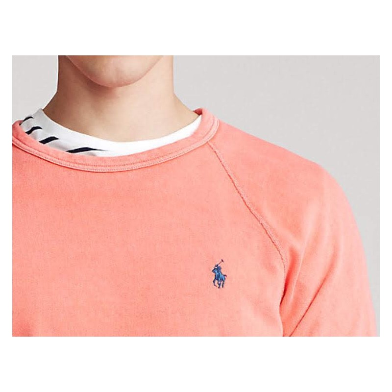 POLO RALPH LAUREN- Light cotton sweatshirt- Coral
