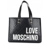 LOVE MOSCHINO - Shopping trapuntato con scritta - Nero