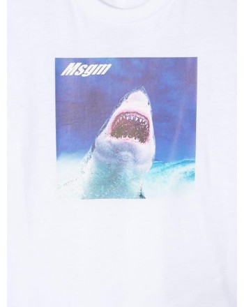 MSGM Baby -  T-shirt con stampa - Bianco