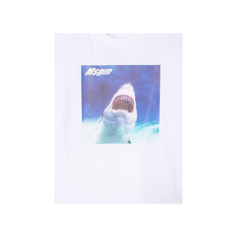MSGM Baby -  T-shirt con stampa - Bianco