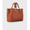 EMPORIO ARMANI - Leather Shopping Bag - Leather/Red
