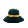 GALLO - Wide Brim Wool Hat- Loden/Gold