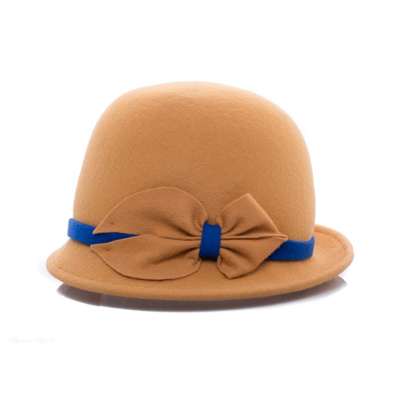 GALLO - Felt Cloche Hat - Curry