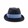 GALLO - Wool Fedora Hat- Anthracite/Light blue
