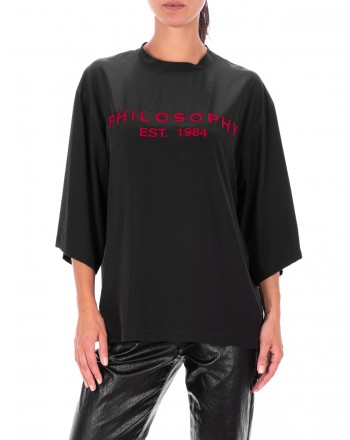 PHILOSOPHY di LORENZO SERAFINI  -  Front Logo Shirt  - Black