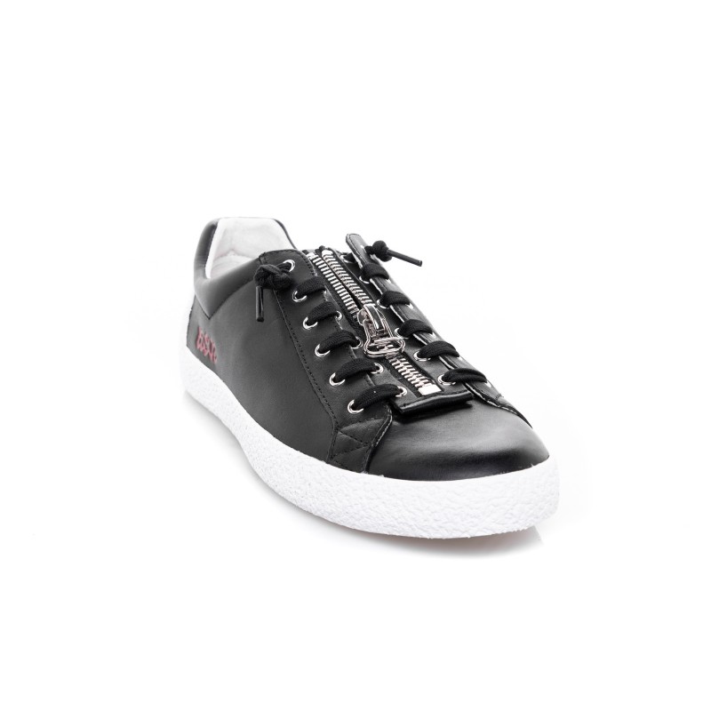 ASH - Zipped leather Sneakers - Black