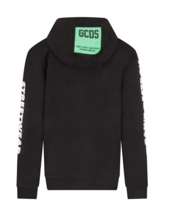 GCDS Mini - Rubber logoed Sweatshirt - BLACK