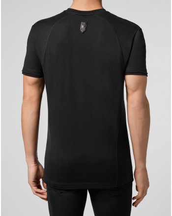 PHILIPP PLEIN - ISTITUTIONAL Cotton T-Shirt - Black