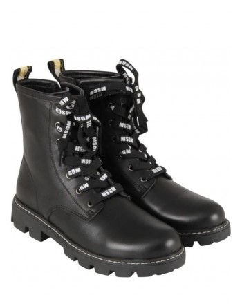 MSGM Baby - Logoed Boots - BLACK