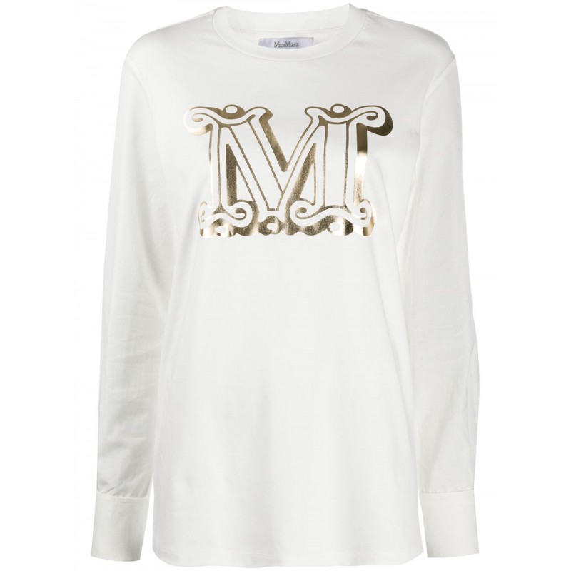 MAX MARA -  Cotton Jersey T-Shirt SIMEONE  - White