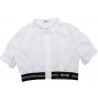 Msgm Baby - Camicia Crop Con Logo - Bianco