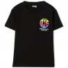 Gcds Mini - T-shirt Con Stampa - Nero