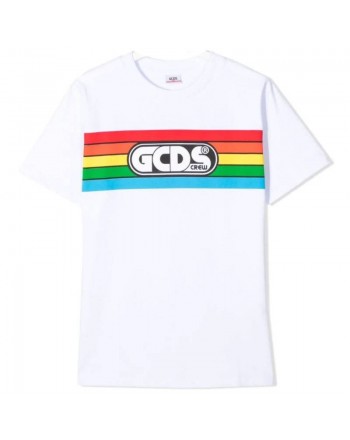 Gcds Mini - T-shirt Con Stampa - Bianco