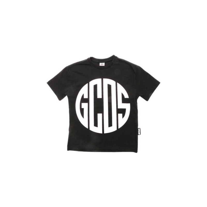 Gcds Mini - T-shirt Con Stampa - Nero