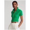 POLO RALPH LAUREN  - Basic 5-Button Polo Shirt - Green  -